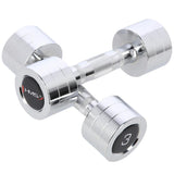 Kurzhantel Set 2x 3 kg verchromt Stahl | HMS CHD