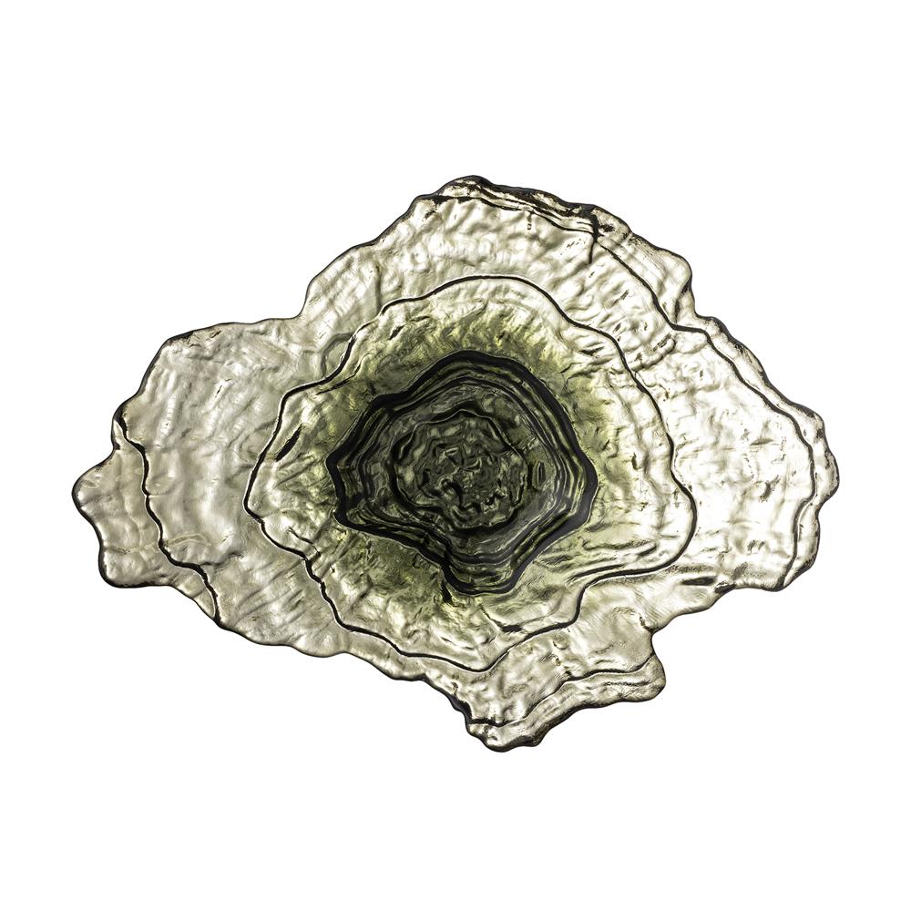 Bloomingville Aiku Dekoschale Glas grün skulptural 38 cm