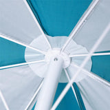NILS CAMP Strandschirm türkis-weiß UV Schutz SPF40 für Strand Camping Garten
