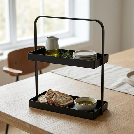 BOLTZE Etagere Jago Metall schwarz matt rechteckig 38,4 cm modern