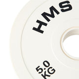 Hantelscheibe 5 kg Gummiert 50 mm, 2 Stück | HMS CBRS50
