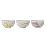 Bloomingville Palma Schale, 3er Set, Grün, Steingut D11,5xH6,5 cm, dänisches Design