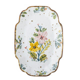 Bloomingville Savina Servierplatte bunt - Steingut Platte mit Blumenmotiv für Tischdeko