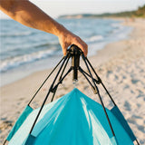 NILS Wurfzelt automatisch in blau für Strand Camping und Garten UV Schutz leicht