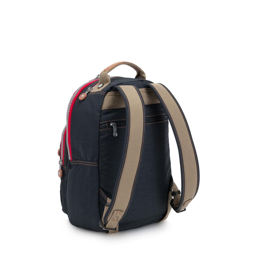 Kipling SEOUL, großer Rucksack, True Navy Combo (blau), Laptoprucksack 15 Zoll mit viel Stauraum