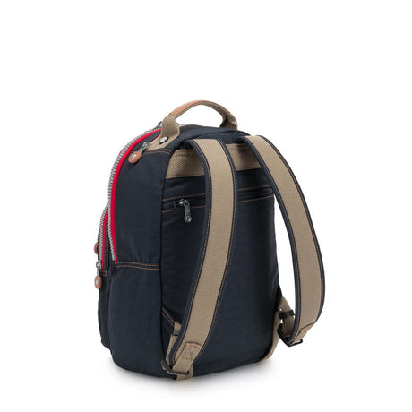 Kipling SEOUL, großer Rucksack, True Navy Combo (blau), Laptoprucksack 15 Zoll mit viel Stauraum