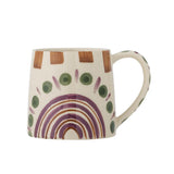 Bloomingville Shama Tasse Grün/Braun Steingut D8,5xH8 cm – bunte Keramiktasse