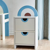 Bloomingville MINI Kiki Schubladen bunt - Kinderkommode mit Regenbogenmotiv aus MDF für Kinderzimmer