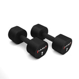 Kurzhantel Set 2x 7 kg TPU Schwarz gerändelt | HMS HPT