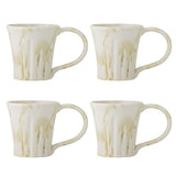 Bloomingville Joseph Becher grün aus Steingut – 4er Set für Kaffee, Tee & Tischdeko