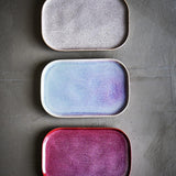 Bloomingville Addison Teller 22,5 x 14,5 cm Steingut, 3er Set, rosa