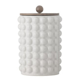 Bloomingville Madge Vorratsdose mit Deckel Weiß Steingut 2550ml