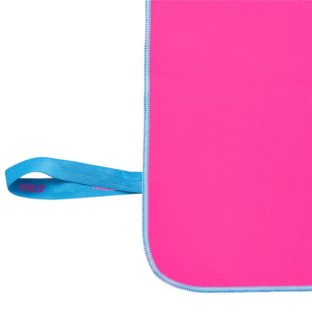 NILS Mikrofaserhandtuch 140x70 cm in Rosa - schnelltrocknendes Handtuch für Camping, Strand & Sport