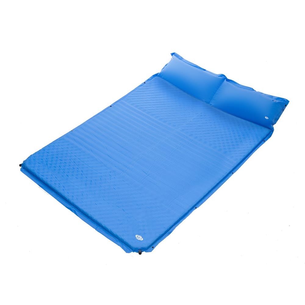 NILS CAMP selbstaufblasende Campingmatte 2 Personen 190 cm blau Isomatte Outdoor