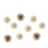 Bloomingville Stern Baumschmuck Sterne aus Papier, Naturr 9er Set Weihnachtsanhänger
