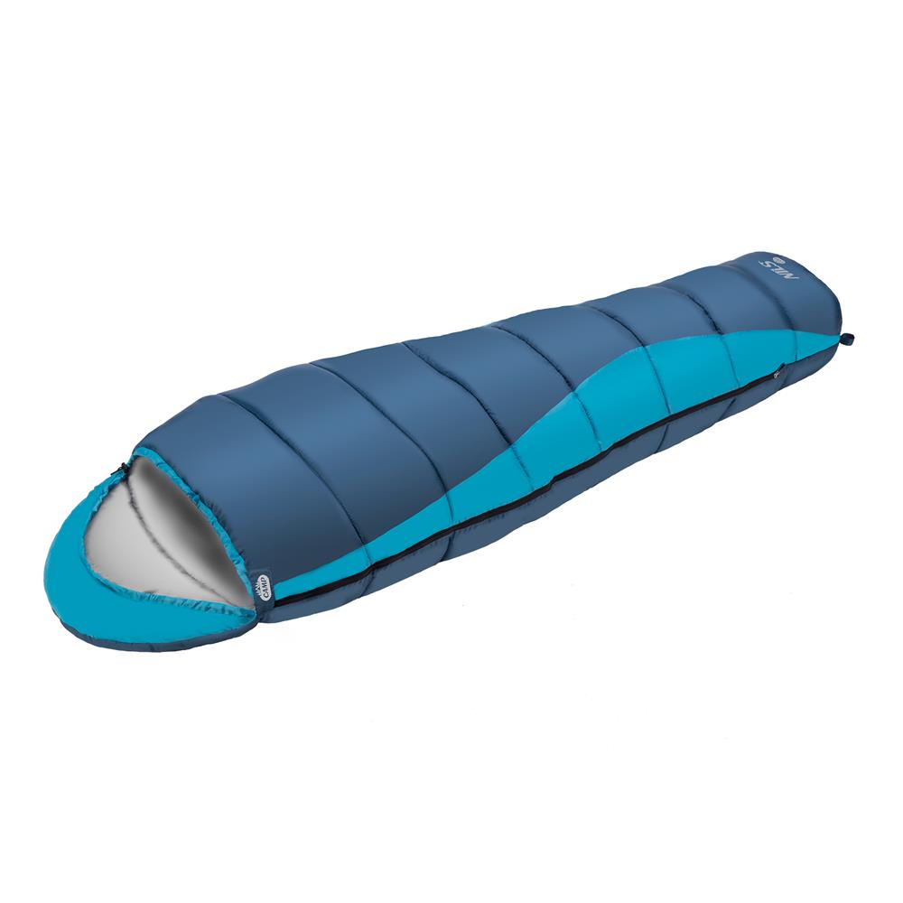 NILS CAMP Schlafsack Grau-Blau - Mumienschlafsack für Camping, Trekking & Outdoor