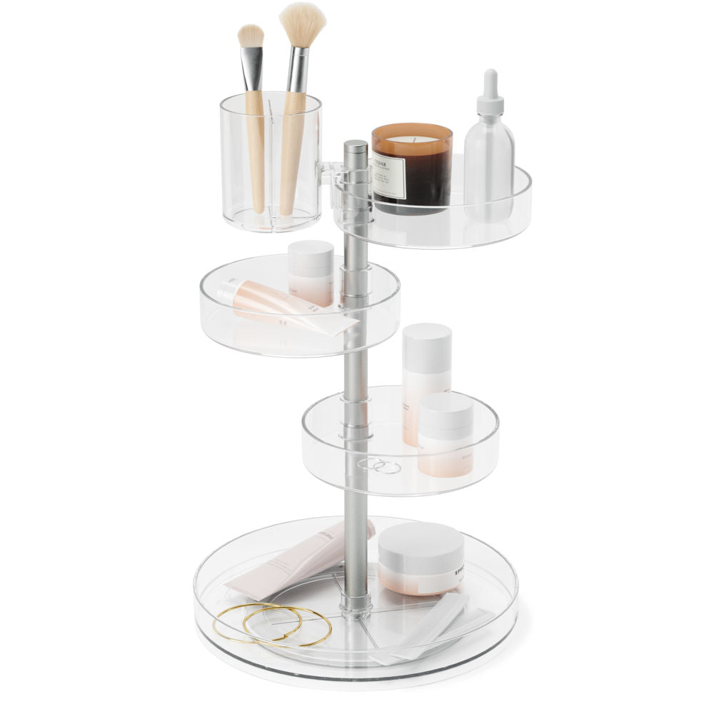 Umbra Pirouette Kosmetik-Organizer Drehbar Transparent Kunststoff 23 x 23 x 35 cm