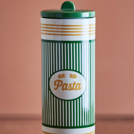 Bloomingville Stefano Gefäß mit Deckel 2200 ml bunt - Steingut Vorratsdose Pasta Vintage Design für Küche