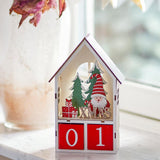 Bloomingville Edmund Adventskalender aus Sperrholz – Weihnachtsdeko Hausform