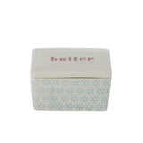 Bloomingville Patrizia Butterdose, Blau, Steingut, dänisches Design
