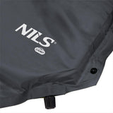 NILS CAMP selbstaufblasende Campingmatte 188 cm grau mit Kissen Isomatte Outdoor