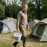 NILS CAMP Faltbarer Eimer 5L grau für Camping Outdoor Reisen platzsparend