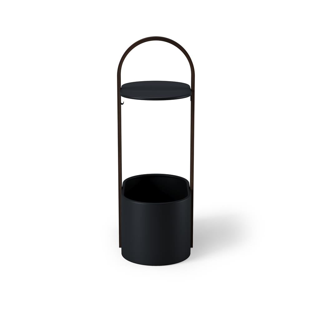 Umbra Bellwood Beistelltisch mit Ablagefläche und Kabelkanal in Schwarz/Walluss