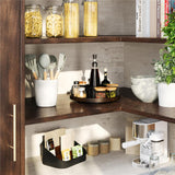 Umbra Bellwood Drehbarer Organizer, Lazy Susan Drehteller in Schwarz/Walnuss