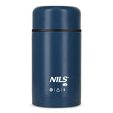 NILS CAMP Thermobehälter 1L Edelstahl blau Lunchbox für Essen warm kalt