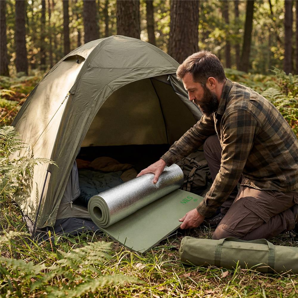 NILS CAMP Campingmatte 190 cm in grün Isomatte Schlafmatte Camping Outdoor Trekking Festival