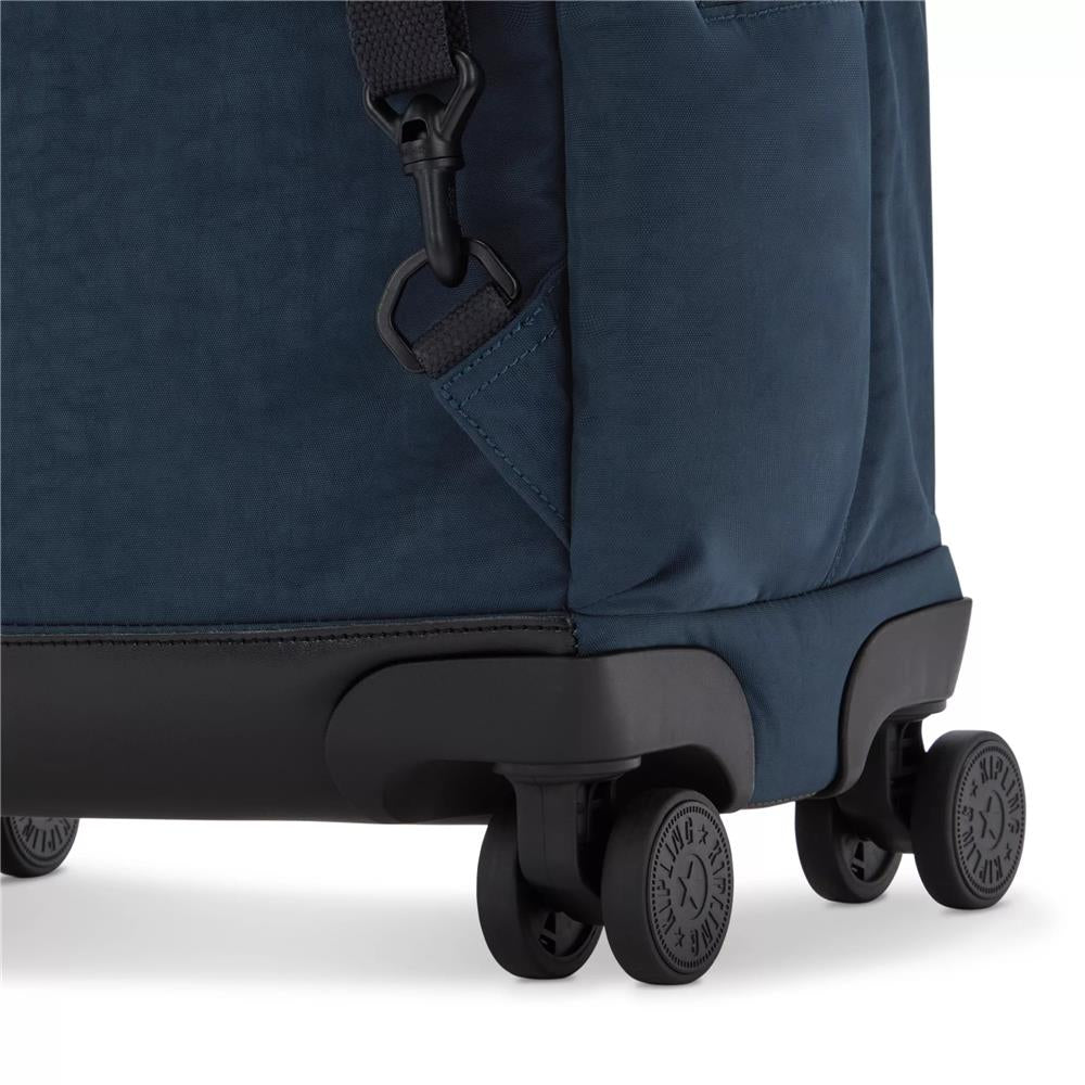 Kipling NEW ZEA, großer Kinder-Rucksack mit Rollen, True Blue Tonal (blau), Schulrucksack mit Laptopfach
