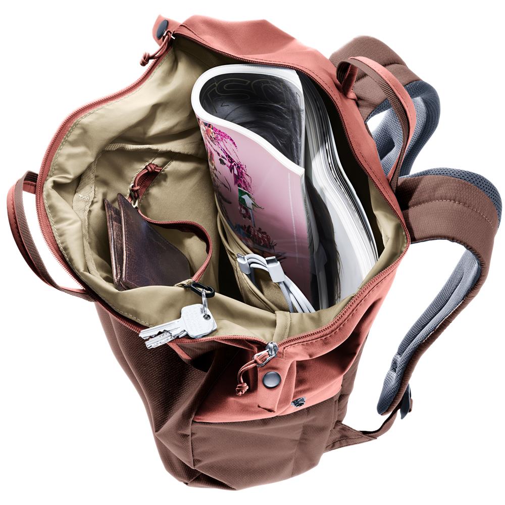deuter Vista, Rucksack, raisin-caspia (braun), 18L, Toploader mit Reißverschluss