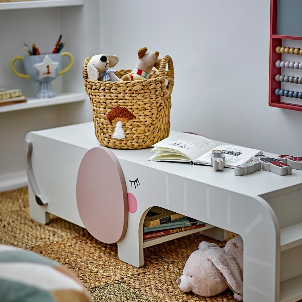 Bloomingville MINI Ferdinand Bank Grau Holz 110cm Kinderzimmer Sitzbank