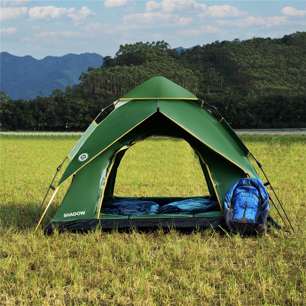 NILS CAMP Shadow 2 Zelt für 3 Personen in Grün - Campingzelt mit Vorraum & Moskitonetz für Outdoor