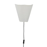 Bloomingville Janese Wandleuchte aus Papier in Weiß – moderne Wandlampe fürs Wohnzimmer