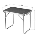NILS CAMP Campingtisch grau kompakt faltbar für Camping Picknick Garten Outdoor
