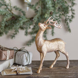 Bloomingville Pranzer Hirschfigur, Gold, 30 cm Weihnachtsdeko aus Polyresin