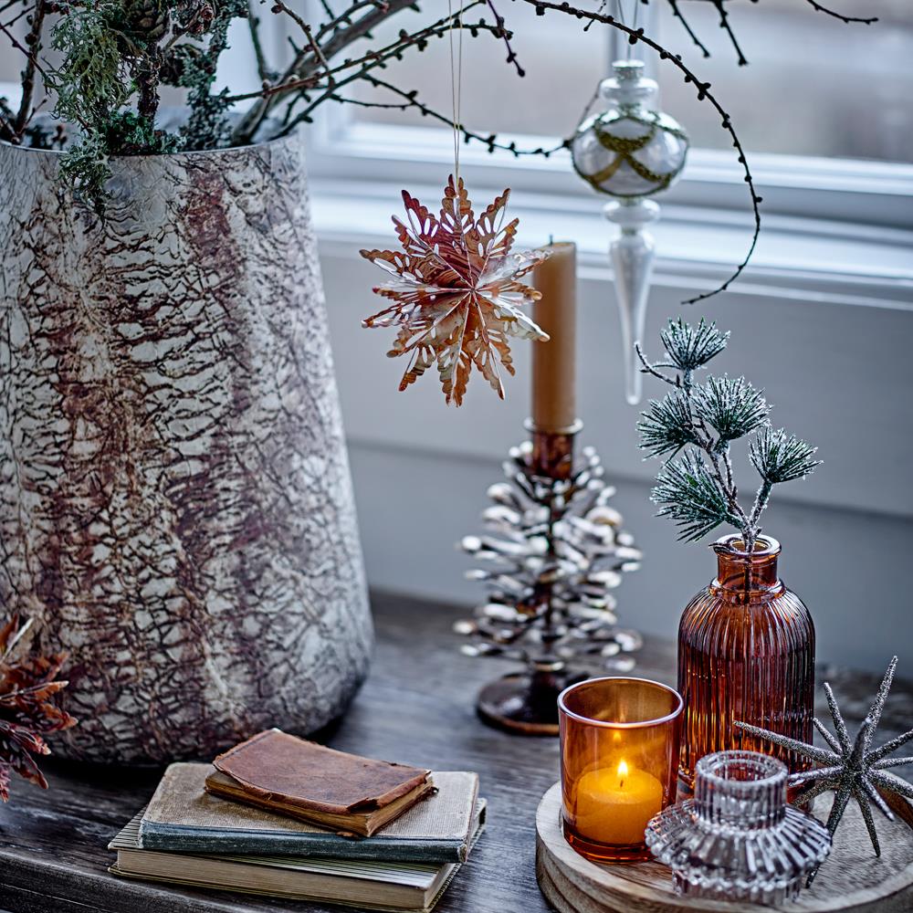 Bloomingville Stern Baumschmuck Sterne aus Papier, Naturr 9er Set Weihnachtsanhänger