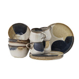 Bloomingville Jules Frühstücksset 12-teilig Blau Steingut