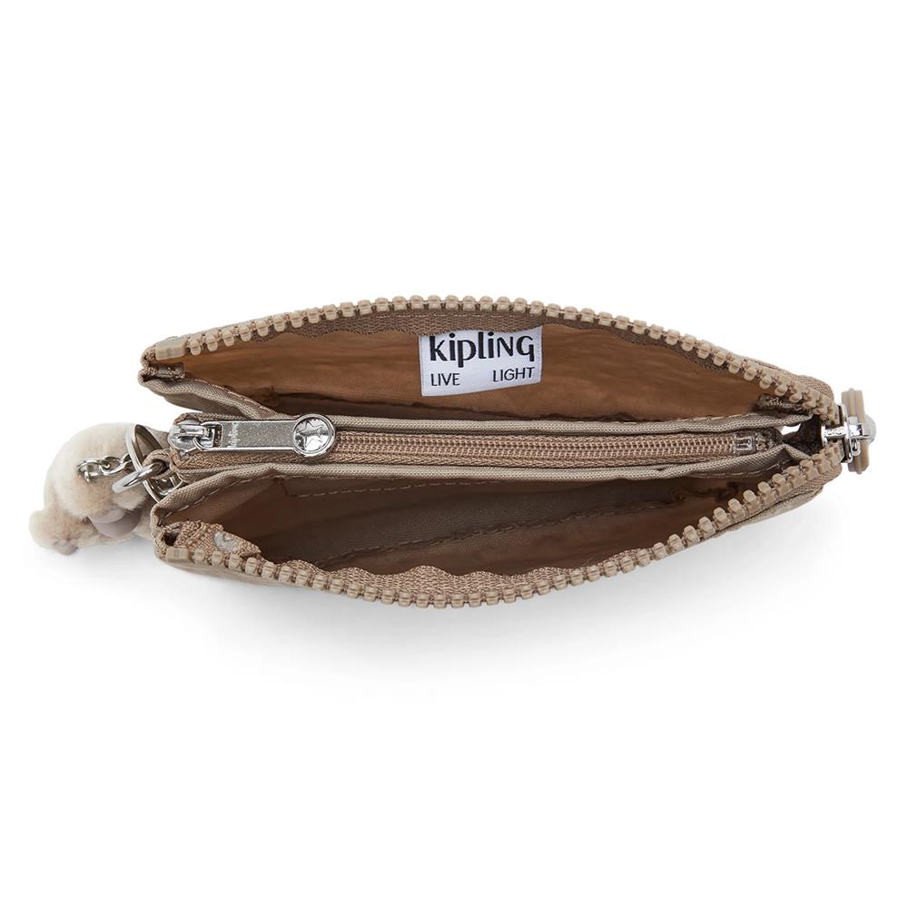 Kipling CREATIVITY S, kleine Geldbörse, True Beige (beige), Portemonnaie mit Reißverschluss