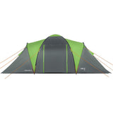 NILS CAMP Highland IV Zelt für 4 Personen Grau-Grün - großes Familienzelt mit Vorraum für Camping & Outdoor