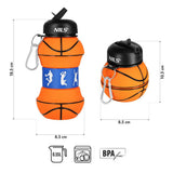 NILS faltbare Trinkflasche 550 ml Silikon Basketball für Camping Outdoor Reisen