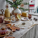 Bloomingville Ginnie Servierplatte Braun Steingut Lebkuchenmann Weihnachtsdeko