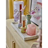 Bloomingville Embla Vase in Grün, 14,5cm, aus Steingut handgefertigt