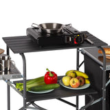 NILS CAMP Campingschrank faltbar für Camping Outdoor Küche mit Stauraum
