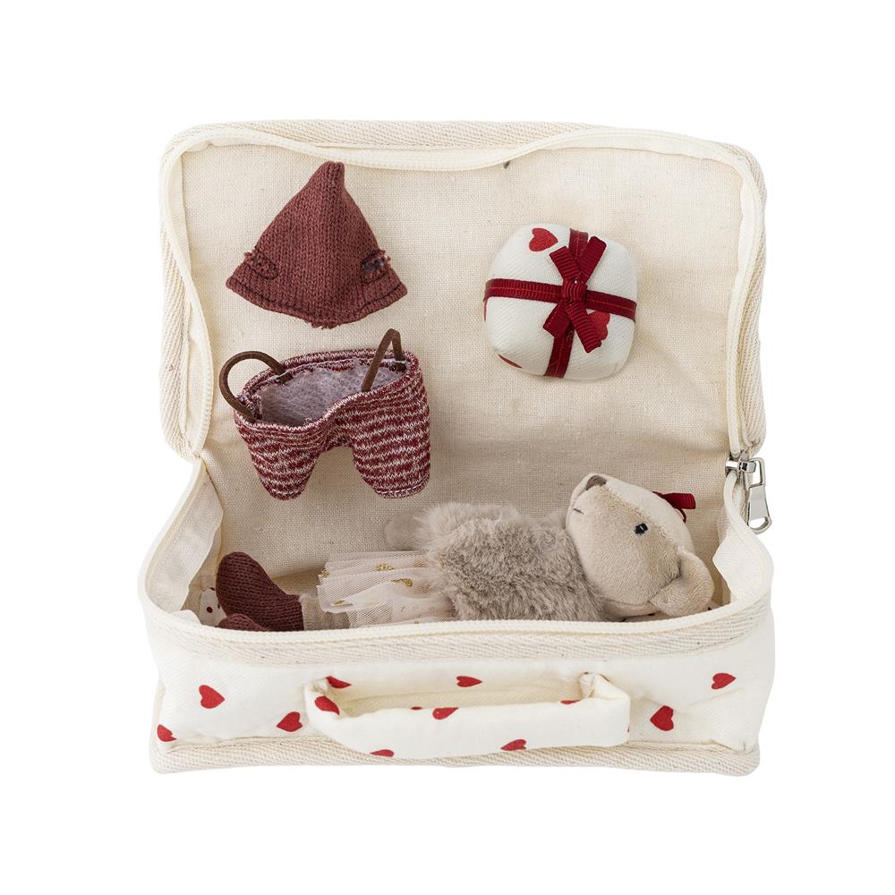 Bloomingville MINI Lara Puppe Bunt Baumwolle Spielpuppe mit Zubehör 6er Set