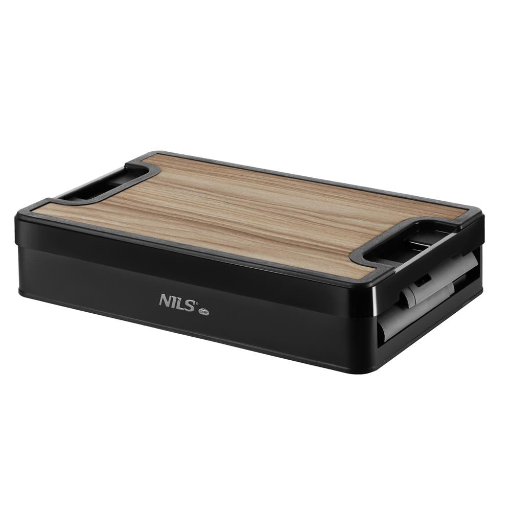 NILS CAMP Transportbox 38L Grau - klappbare Campingbox mit Tischfunktion für Outdoor & Auto