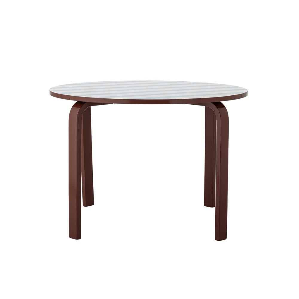 Bloomingville MINI Liova Tisch blau/weiß gestreift - Kindertisch aus MDF mit Streifenmuster für Kinderzimmer