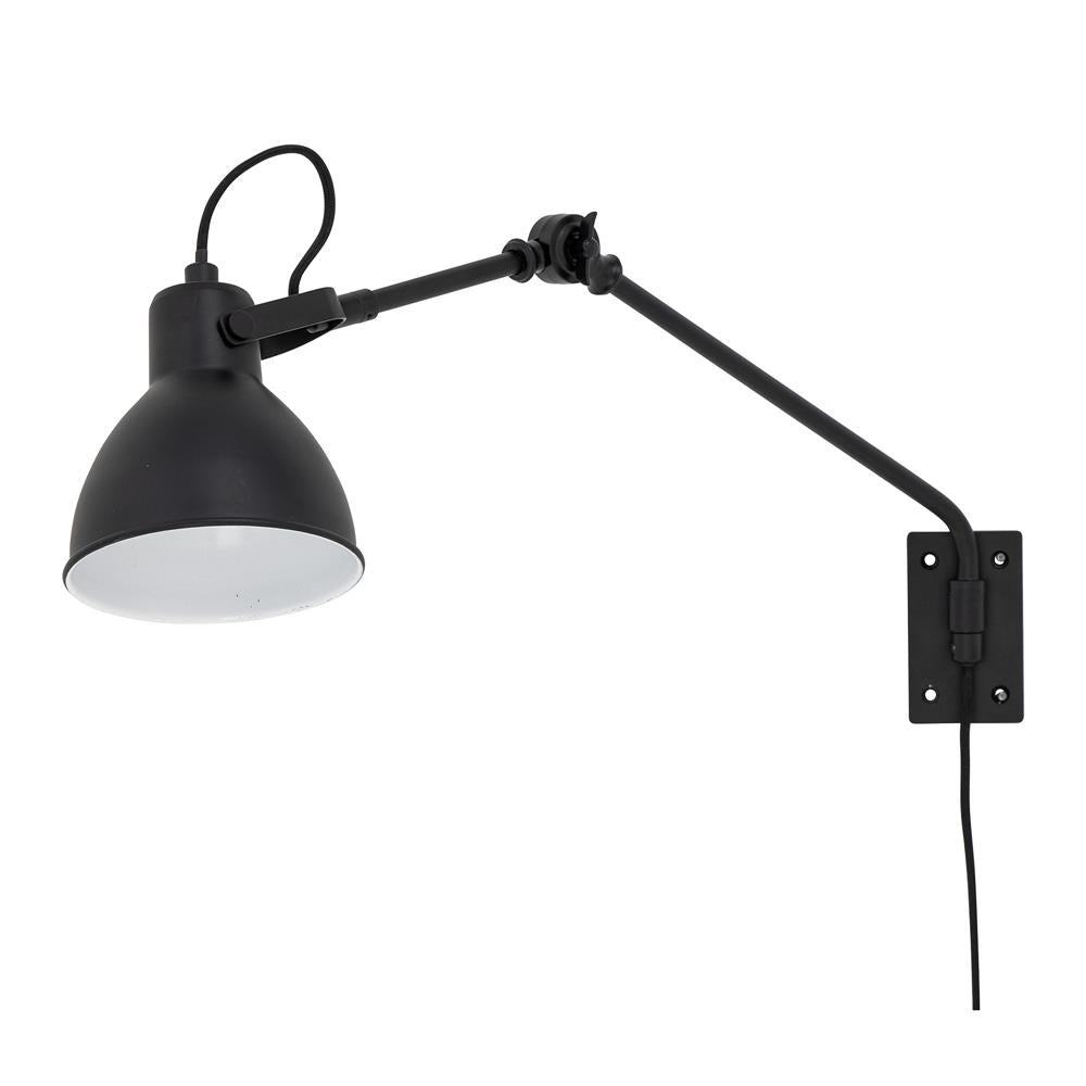 Bloomingville Jili Wandleuchte, Schwarz, Metall, dänisches Design