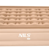 NILS CAMP Campingmatratze Doppelbett beige 200x145x35 cm mit elektrischer Pumpe Gästebett